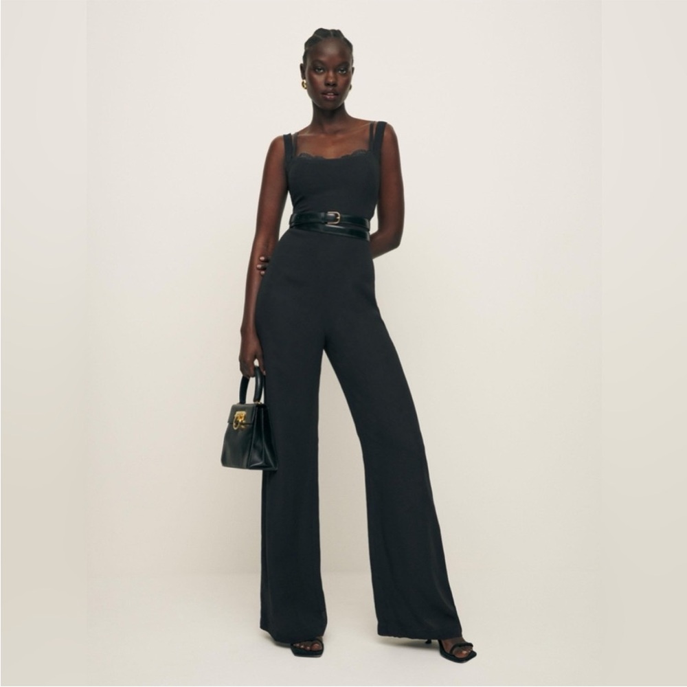 Reformation Irisa Jumpsuit - New with Tags size medium black